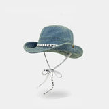 Denim bøllehat Blå