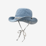 Denim bøllehat Lyseblå
