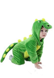 Dinosaur kigurumi til baby Grøn / 3 MÅNEDER (58-65 CM)