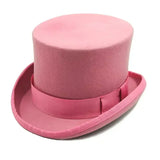 Elegant høj hat Lyserød / S (54-55 cm)