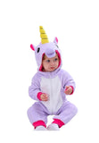 Enhjørning Kigurumi til baby Lilla / 3 MÅNEDER (58-65 CM)