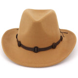 Filthat og læderhat Beige
