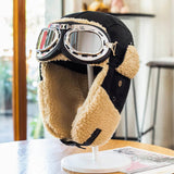 Flyverstil pelshat Med briller