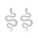 Gotiske slange øreringe i sølv