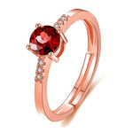 Granat ring rosaguld