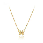 Guld sommerfugl halskæde 1001 Smykker
