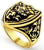 Gylden løve ring