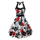 Hvid rockabilly-kjole S