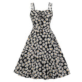 Kort kjole i rockabilly-stil Sort / S