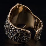 Krigshjelm ring bronze