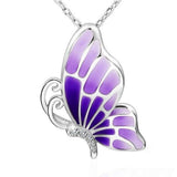 Lilla sommerfugle halskæde 40 + 5 cm 1001 Smykker
