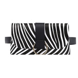 Lille bæltetaske til dame Zebra (hvid og sort)