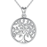 Livets træ halskæde sølv
