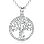 Livets træ halskæde til par sølv