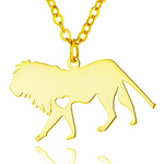 Løve halskæde guld