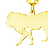 Løve halskæde guld