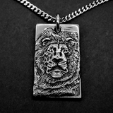 Løveportræt halskæde