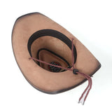 Lys brun læder cowboy hat Standardtitel