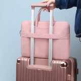 Lyserød computertaske