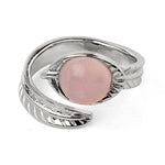 Moderne rosakvarts ring