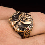 Odin bronze ring