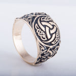 Odin horn ring bronze