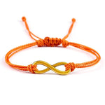 Orange infinity armbånd