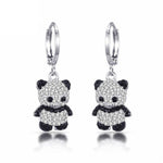 Panda diamant øreringe