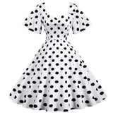 Pin-up-kjole 40’erne Hvid / S