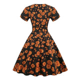 Pin up kjole orange sort
