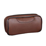 Robust tobakspose i læder Brun