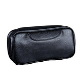 Robust tobakspose i læder Sort