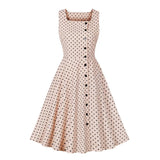 Rockabilly-hvid kjole S