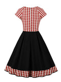 Rockabilly-kjole med tern