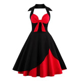 Rockabilly kjole rød sort
