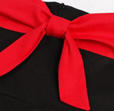 Rockabilly kjole rød sort