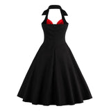 Rockabilly kjole rød sort