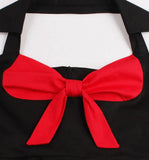 Rockabilly kjole rød sort
