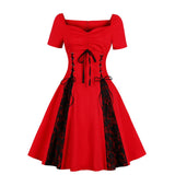 Rockabilly-punk-kjole Rød / S