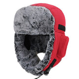 Rød pelshue 56-60 cm