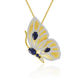Safir butterfly halskæde 1001 Smykker