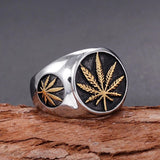 Signet ring Cannabisblad online