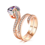 Slange ring rosaguld diamant