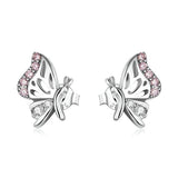 Sommerfugle øreringe sølv