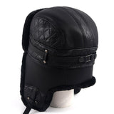 Sort læder Trapper Hat