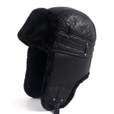 Sort læder Trapper Hat