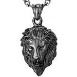 Sort løve halskæde