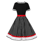Sort prikket pin up kjole