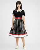 Sort prikket pin up kjole
