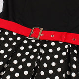 Sort prikket pin up kjole